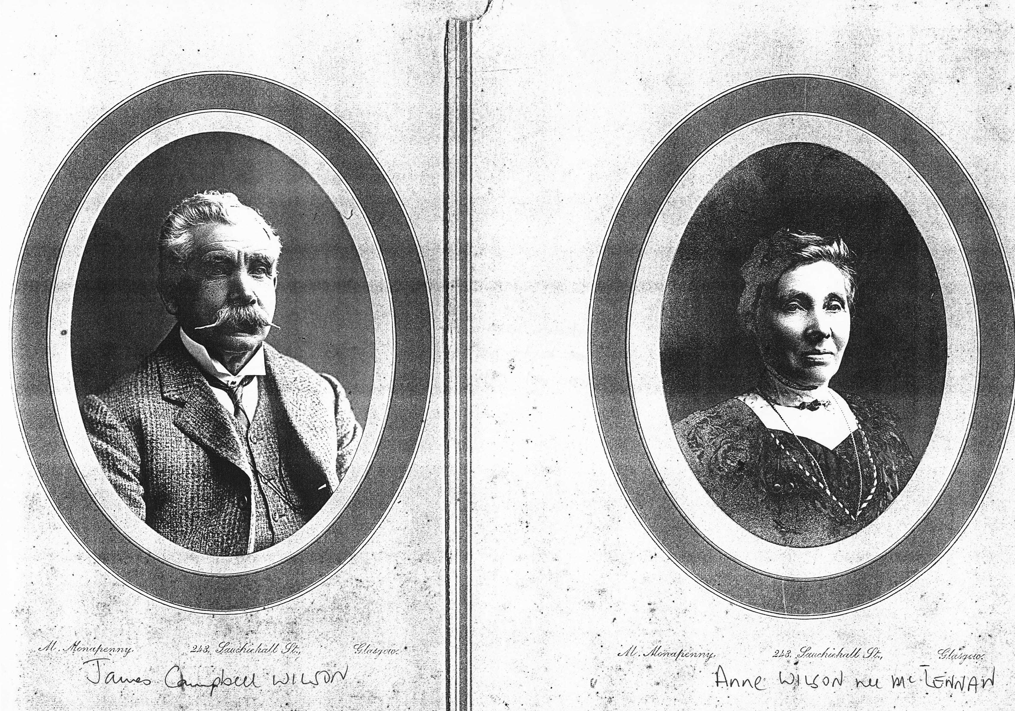 Photo of photos/Ann Wilson nee McLennan b1851 &husb portrait